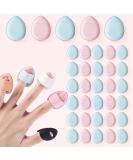 30 Mini Makeup Puffs - Latex-Free Soft Sponges for Foundation & Concealer | Hydrophilic Beauty Tools - 2 Colors - Buy Online on GoSupps.com