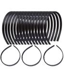 20-Piece Gurxi Black Plastic Hair Ties & Headbands - Anti-Slip Teeth Perfect for Women & Girls | DIY Hair Accessories - Buy Online on GoSupps.com
