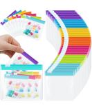 Sherr 56 Pcs Weekly Zippered Pill Pouch Set - Reusable Clear Plastic Travel Medicine Organizer Bags in Candy Colors - Buy Online on GoSupps.com
