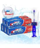 Fluoride Kids Toothpaste 4.6 oz - Cavity Protection Sparkle Fun Flavor & Doomi Smiley Suction Toothbrush - Buy in Bulk Online - Buy Online on GoSupps.com