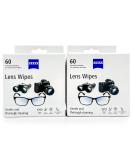 Zeiss Pre-Moistened Lens Cleaning Wipes - 60 Count (2 Pack) | 6x5 Inches | Effective & Convenient Eyeglass Cleaner - Buy Online on GoSupps.com