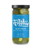 Filthy Blue Cheese Stuffed Olives  Premium Cocktail Garnish - Non-GMO & Gluten Free - 8.5oz Jar, 14 Olives for Cocktails Blue Cheese Olives Jar - 14 Olives - Buy Online on GoSupps.com