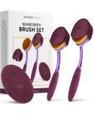 Sunscreen Brush Set - Child-Safe Sunblock Applicator for Kids & Adults | Portable 2 Pack with Caps & Cleaning Mat - Perfect for Families - Buy Online on GoSupps.com