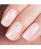 AILLSA White Glitter Gel Nail Polish - Shimmer Silver Nude Color Translucent Jelly for Nail Salon & Home | 0.51 Fl Oz - Milky Sparkle Soak Off UV Gel - Buy Online on GoSupps.com