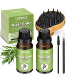 Pure Rosemary Oil for Hair Growth - 2 Pack with Scalp Massage Brush | Enhance Hair Health for Men & Women - Buy Online on GoSupps.com