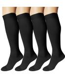 Ddobb Compression Stockings for Women & Men - 4 Pairs Support Socks for Travel Sports Running & Cycling - 4XL Black - Buy Online on GoSupps.com