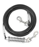 Buy 15m Black Yard Leash for Dogs - Shock Absorbing Tie Out Cable for Safe Outdoor Adventures - Buy Online on GoSupps.com