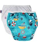 Pink & Blue Reusable Swimming Diapers for Boys & Girls | Eco-Friendly 2-Pack (4.5-16 kg & 7-20.5 kg) - Marine M - Buy Online on GoSupps.com