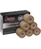 Alpidex 6 rolls adhesive bandage 5 cm x 4.5 m self -adhesive association PET bandages fixing band sport vet wrap tape self -adhering color: beige - Buy Online on GoSupps.com