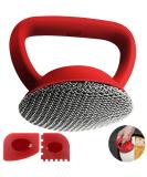 Cast Iron Scrubber and Scraper Set - Stainless Steel Chain Mail Scrubber for Cleaning Dishes, Pots, Pans, Griddles, and Grills - Buy Online on GoSupps.com