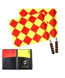 Shinestone Soccer Referee Flag Set with Case - 2 Designs | Football Linesman Flags Kit for Matches - Buy Online on GoSupps.com