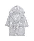 Baby Boy Girl Plush Fleece Robe 0-6 Months Grey Lamb - Soft and Warm Gift - Buy Online on GoSupps.com