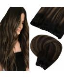 LAAVOO Remy Micro EZ Weft Extensions - Ombre Brown Real Hair 50g Microbeads Dark & Light Brown Smooth #2/8/2 12 Zoll Width (45cm) - Premium Quality Hair Extensions - Buy Online on GoSupps.com