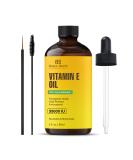 Botanic Hearth Vitamin E Oil - 100% Pure Natural Hair Nail & Eyebrow Growth | 35 000 IU | 2 Fl Oz Hair & Body Oil with Brush - Buy Online on GoSupps.com