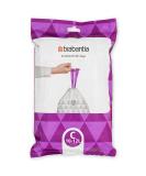 Brabantia Perfectfit Garbage Bags - Extra Strong Donor Pack (Code C - 10L/12L) | 40 White Bags with Train Tape - Buy Online on GoSupps.com