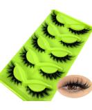 HBZGTLAD 3D Cat-Eye Mink Eyelashes - Curled Winged Thick & Natural False Eyelashes (MF-6) - Soft & Realistic - Buy Online on GoSupps.com