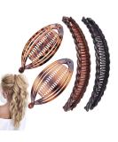 Aaiffey 4pcs Banana Hair Clips Vintage Clincher Combs Tool for Thick Curly Hair Accessories Fishtail Hair Clip Combs Double Banana Clip Set for Women Girls 4 Pcs - Buy Online on GoSupps.com
