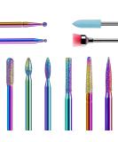 Melodysusia 10PC Diamond Bits Set | Professional Nail Miller Attachments for Manicure & Pedicure | Colorful Grinding Heads for Nail Care - Buy Online on GoSupps.com