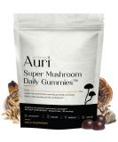 Auri Super Mushroom Daily Gummies - World's First Daily Mushroom Supplement Gummy - 12 Mushroom Blend with Chaga  Lions Mane  Reishi  Cordyceps - Boost Your Immunity  Focus  Energy  Mood - 60 Gummies - Buy Online on GoSupps.com