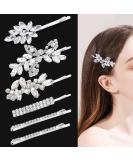 Rhinestone Bridal Hair Clip Set - Elegant Leaf Wedding Hairpins for Women and Girls - Buy Online on GoSupps.com