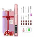 Kredioo Electric Nail Drill for Acrylic Gel Nails - 20000RPM Rechargeable Portable Manicure Set for Cuticle and Callus Removal - Cordless E File Nail Care Kit (Gold) - Buy Online on GoSupps.com