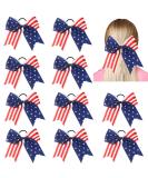 American Flag Cheer Bow for Girls - Red White Blue Patriotic Hair Accessory - Buy Online on GoSupps.com