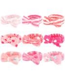 WHAVEL 9 Pack Pink Spa Headband for Face Washing and Makeup - Skincare Bow Headbands Set - Buy Online on GoSupps.com