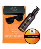 ByRokko Shine Brown Premium XXL Tan Accelerator Bundle - Accelerator Oil & Tan Boosting Cream with Mojee Beauty Bag and Sunglasses - Buy Online on GoSupps.com