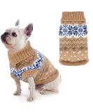 Idepet Winter Dog Sweater - Warm Sweater for Small & Medium Dogs & Cats - Cozy XS Yellow Pet Apparel - Buy Online on GoSupps.com