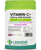 Lindens Vitamin C+ 1000mg Time Release Tablets - 120 Pack with Citrus Bioflavonoids and Rosehip - Immune System Support and Healthy Skin - 120 Count - Buy Online on GoSupps.com