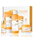 Shop Vitamin C Skincare Set - 5pcs Moisturizing Face Kit | Hydrating Anti-Aging Cleanser Serum & Cream | International Shipping - Buy Online on GoSupps.com