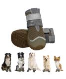 Buy Eyin Dog Shoes for All Sizes - Breathable Paw Protection with Non-Slip Sole & Reflective Velcro Fastener - Perfect for Outdoor Sports - Size 5 Brown - Buy Online on GoSupps.com