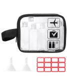 Diboniur Cultural Bags - 10-Part Aircraft Travel Set | 6 Travel Bottles 100ml & Funnels | Essential Accessories for Shampoo Cream Liquid & Lotion - International Shipping Available - Buy Online on GoSupps.com