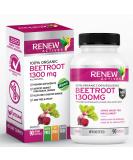 Organic Beetroot Supplement 1300mg Extract - Lower Blood Pressure & Boost Energy - 90 Veggie Capsules - Buy Online on GoSupps.com