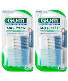 GUM SOFT-PICKS Interdental Brushes X-LARGE Double Pack | 2x40 Pieces for Optimal Oral Care - International Shipping Available - Buy Online on GoSupps.com