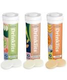 Drinklits Daily Hydration Variety Pack - Ginger-Lime Lemon-Lime Orange | 30 Servings 0g Sugar | Essential Travel Kit - Buy Online on GoSupps.com