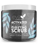 Eva Naturals Activated Purifying Charcoal Scrub- Facial Exfoliator and Exfoliate for Face- Face Scrub for Women- Face Exfoliator  Exfoliating Face Wash  Facial Scrub  Face Exfoliant - Buy Online on GoSupps.com