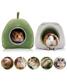 YUEPET Guinea Pig Bed 2 Pack - Washable Small Animal Hideout for Guinea Pig, Chinchilla, Hamsters - Green Yurt Tent & Gray Stump - Buy Online on GoSupps.com