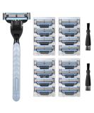 CTDMJ Men's Wet Razor - 16 Replacement Blades 3-Blade Disposable Shaving Razor for Smooth Shaves - Buy Online on GoSupps.com