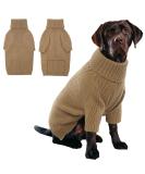 Iecoii Dog Sweater - Warm Turtleneck Winter Clothing for Small Medium & Large Dogs - Perfect for Chihuahuas French Bulldogs & Labradors (XXXX-Large Camel) - Buy Online on GoSupps.com