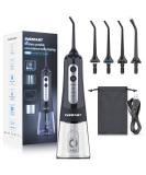 Cordless Water Dental Flosser - INSMART Professional 300ML Tank, USB Rechargeable, 4 Modes, IPX7 Waterproof - Oral Irrigator for Home and Travel - Black - Buy Online on GoSupps.com