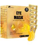 25 Pairs Golden Gel Eye Masks - Hyaluronic Acid Pads for Swollen Eyes & Dark Circles | Best Under Eye Treatment - Buy Online on GoSupps.com