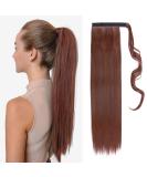 Tess Ponytail Extension - 60 cm Dark Red-Brown Braid - 90g Smooth Horse Tail Hair Extension - Buy Online on GoSupps.com