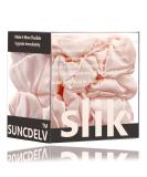 Suncdelv 100% Silk Scrunchies for Hair - 22 Momme Anti-crease & Breakage Hair Ties - Natural Women Hair Accessories - Pink - 3PCS - Buy Online on GoSupps.com