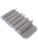 Kinhwa Microfiber Washy Ferry - 6 Luxurious Reusable Makeup Remover Towels | Suction-Strong Face Cleaning Cloths | 15cm x 30cm - Light Gray - Buy Online on GoSupps.com