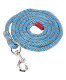 Nylon Horse Rope 8.2ft Nylon Heavy Duty Rope Lead with Alloy Hook for Horse Livestock Pet Blue Grey - Buy Online on GoSupps.com