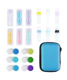 Portable Contact Lens Travel Bag | Case & Tweezers | Solution Bottle | Daily Outdoor Use | Multicolor - Blue - Buy Online on GoSupps.com