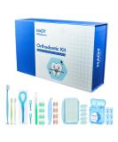 NAGY Braces Cleaning Kit - Complete Orthodontic Care with Toothbrush Interdental Brushes Dental Floss & Wax | Essential Braces Accessories for Optimal Oral Hygiene - Buy Online on GoSupps.com