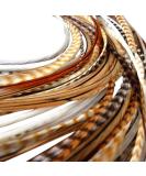 Premium Rooster Feather Hair Extension Kit - Natural Brown & Black/White Grizzly Colors - 20 Individual Extensions - Salon Grade - Includes Beads & Loop Tool - Buy Online on GoSupps.com