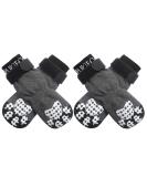 Pupeck 2 pairs double -sided anti -slip dog socks with adjustable straps for indoor use - dog shoes pfot protection summer paw paws protection traction control socks on hardwood floor small (2 pair) gray - Buy Online on GoSupps.com